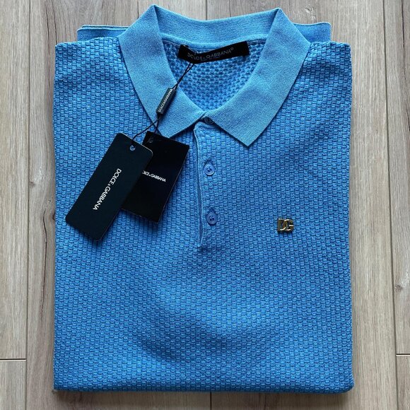 Dolce & Gabbana Men´s Blue Color Polo Shirt Large